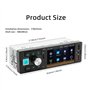 Autoradio Bluetooth Single Din 4,1 pouces écran tactile avec Android Auto/CarPlay/Mirrorlink filaire, prise en charge USB et TYP