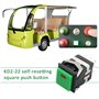 Be In Your Mind 5PC 2NO + 2NC 3A/250V AC Interrupteur à Bouton-poussoir Momentané Lumière LED Verte Bouton-poussoir Carré pour M