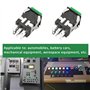 Be In Your Mind 5PC 2NO + 2NC 3A/250V AC Interrupteur à Bouton-poussoir Momentané Lumière LED Verte Bouton-poussoir Carré pour M