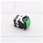 Be In Your Mind 5PC 2NO + 2NC 3A/250V AC Interrupteur à Bouton-poussoir Momentané Lumière LED Verte Bouton-poussoir Carré pour M