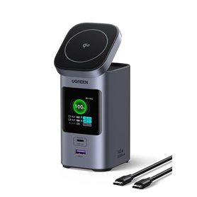 UGREEN Nexode Batterie Externe 20000mAh 145W Certifié Qi2 15W Power Bank USB C Charge Rapide 2C1A PD QC 3.0 Écran TFT Compatible
