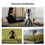 K&F Concept Mini Trépied de Bureau Compact 52cm, Trépied de Table Portable en Aluminium avec Rotule à 360° pour Caméscope Vidéo 