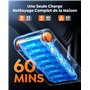 Fieety Aspirateur Balai sans Fil, 45Kpa/550W/60Min Aspirateur sans Fil Puissant avec Parfumé Recharge Murale Mode Automatique Tu
