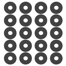 Create idea Lot de 100 rondelles plates en caoutchouc M6 - 19