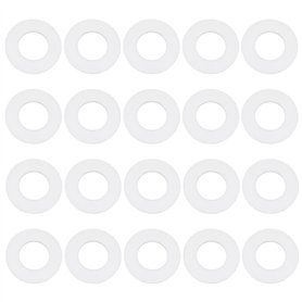 The Lord of the Tools 20 Lot Joints Toriques Plats en Plastique PTFE pour Cloison de Séparation Bouchon de Vidange de Pile à Com