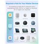 Meross Matter Interrupteur Volet Roulant Connecté WiFi Compatible avec Apple HomeKit, Alexa et Google Home, Interrupteur de Ride