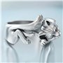 SALAN Nouveau Vintage Mignon Chat Anneaux Femmes Bijoux Cadeau d'anniversaire À La Mode Taille Ouverte 925 Bague en Argent Sterl