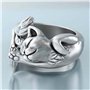 SALAN Nouveau Vintage Mignon Chat Anneaux Femmes Bijoux Cadeau d'anniversaire À La Mode Taille Ouverte 925 Bague en Argent Sterl