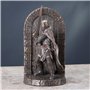 Serre-Livres décoratif en Armure de Croisade maltaise Tenant Une épée - Veronese Design - Résine - Bronze, Rouge - 1 Pièce