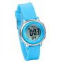 JewelryWe Montre de Sport Enfant Eléctronique Numérique Etanche Rond Cadran Digital Bracelet Caoutchouc Multifonction avec Sac B