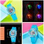 JewelryWe Montre de Sport Enfant Eléctronique Numérique Etanche Rond Cadran Digital Bracelet Caoutchouc Multifonction avec Sac B
