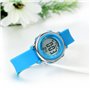 JewelryWe Montre de Sport Enfant Eléctronique Numérique Etanche Rond Cadran Digital Bracelet Caoutchouc Multifonction avec Sac B