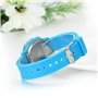 JewelryWe Montre de Sport Enfant Eléctronique Numérique Etanche Rond Cadran Digital Bracelet Caoutchouc Multifonction avec Sac B