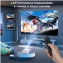 18000 lumens Projecteur, Mini Projecteur Full HD 1080P, Vidéoprojecteur AMEELA, Projecteur 2.4/5G WiFi Bluetooth, Zoom 50%-100%,