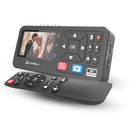 ClonerAlliance ViewLite AV - Convertisseur analogique numérique portable avec télécommande - Capture CVBS/S-vidéo/RCA/composite