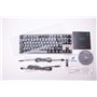DURGOD Taurus K320 TKL Clavier Mécanique Gaming 88 Touches Double Shot PBT USB Type C ISO UK Gris sidéral Cherry MX Marron