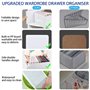 sprecenk Boîte de Rangement Vetement, 9 Grilles Armoire Organisateur de Vêtements, 2PCS Organisateur de Tiroir Pliable pour T-sh