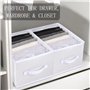 sprecenk Boîte de Rangement Vetement, 9 Grilles Armoire Organisateur de Vêtements, 2PCS Organisateur de Tiroir Pliable pour T-sh