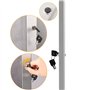 corpuwn Tableau d'affichage fermé verrouillable en aluminium avec joint en caoutchouc inviolable pour une utilisation en intérie
