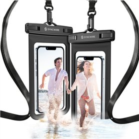 SYNCWIRE Pochette Étanche Smartphone -Lot de 2- Housse Imperméable Téléphone IPX8 Touch Sensible Pochette Portable Étanche pour