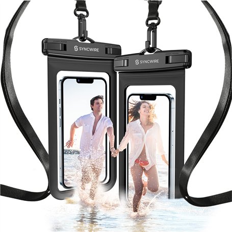 SYNCWIRE Pochette Étanche Smartphone -Lot de 2- Housse Imperméable Téléphone IPX8 Touch Sensible Pochette Portable Étanche pour
