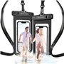 SYNCWIRE Pochette Étanche Smartphone -Lot de 2- Housse Imperméable Téléphone IPX8 Touch Sensible Pochette Portable Étanche pour