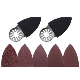 The Lord of the Tools Lot de 52 tampons de ponçage oscillants pour doigts 52 x 37 x 7 mm avec interface universelle