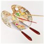 LUTER 2 Pièces Grattoir De Mélange De Peinture Ensemble De Couteaux De Peinture Palette De Spatule en Acier Inoxydable, pour Pei