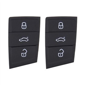 Be In Your Mind 2X 3 Boutons Voiture Télécommande Porte-clés Boutons Clavier en Caoutchouc Verrouiller Déverrouiller Coffre Comp