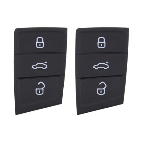 Be In Your Mind 2X 3 Boutons Voiture Télécommande Porte-clés Boutons Clavier en Caoutchouc Verrouiller Déverrouiller Coffre Comp