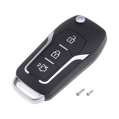 Be In Your Mind Coque de Remplacement pour Clé Pliante à Distance Voiture à 3 Boutons HU101 Clé Vierge Compatible pour Fiesta oc