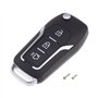 Be In Your Mind Coque de Remplacement pour Clé Pliante à Distance Voiture à 3 Boutons HU101 Clé Vierge Compatible pour Fiesta oc
