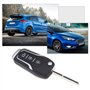Be In Your Mind Coque de Remplacement pour Clé Pliante à Distance Voiture à 3 Boutons HU101 Clé Vierge Compatible pour Fiesta oc