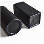 BoBoU Lot de 2 distributeurs de savon en verre - 350 ml - Noir mat - Surface en céramique avec design rétro - Tête de pompe noir