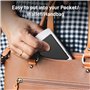 Auskang Power Bank avec câble, très Mince et Ultra léger et très Petit - Format Carte de crédit, 2500mAh Mini Batterie Externe, 