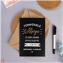 COLOFALLA Carte Départ Collègue 12x18cm Cadeau pour Départ Collègue de travail Retraite Carte de Vœux avec Enveloppe Format Plié