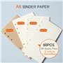 DY.2ten Lot de cahiers A6 rechargeables avec couverture – Couverture de classeur en PVC à 6 trous, 80 feuilles de papier ligné, 