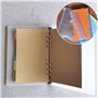 DY.2ten Lot de cahiers A6 rechargeables avec couverture – Couverture de classeur en PVC à 6 trous, 80 feuilles de papier ligné, 