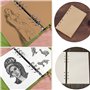 DY.2ten Lot de cahiers A6 rechargeables avec couverture – Couverture de classeur en PVC à 6 trous, 80 feuilles de papier ligné, 