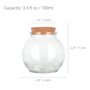 Magic Season Bouteilles en Verre Décoratives avec Bouchons en Liège (100 ml Bouteilles Sphériques / 6 Pièces)