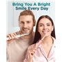 Brosses à Dents Électriques Soniques Adultes avec 8 Têtes - Brosse à Dents Électrique avec Étui de Voyage, 5 Modes et IPX7, Bros