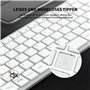 LeadsaiL Clavier sans fil 2,4 GHz - Taille compacte QWERTZ - Disposition allemande avec pavé numérique - Butée silencieuse - Nan