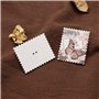 The Lord of the Tools Lot de 50 boutons en bois vintage avec motif floral - 2 trous pour loisirs créatifs, scrapbooking, fabrica