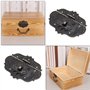 The Lord of the Tools 2pcs Moraillon Loquet Vintage Bronze Fermoir Boîte à Bijoux Serrure Décoration avec Vis pour Boîte en Bois