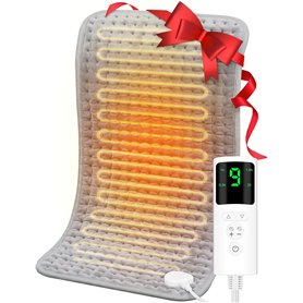UOHHBOE Coussin Chauffant Couverture Chauffante Électrique 30x60cm Tapis Chauffant Lavable en Machine avec Télécommandes 9 Tempé