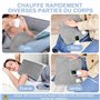 UOHHBOE Coussin Chauffant Couverture Chauffante Électrique 30x60cm Tapis Chauffant Lavable en Machine avec Télécommandes 9 Tempé
