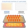 UOHHBOE Coussin Chauffant Couverture Chauffante Électrique 30x60cm Tapis Chauffant Lavable en Machine avec Télécommandes 9 Tempé