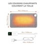 UOHHBOE Coussin Chauffant Couverture Chauffante Électrique 30x60cm Tapis Chauffant Lavable en Machine avec Télécommandes 9 Tempé