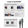 INIU Câble USB C, [5 Pack 3.1A] Câble USB de type C de charge rapide QC 3.0, (1+1+2+2+0.5m) Chargeur de téléphone tressé en nylo