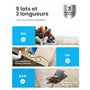 INIU Câble USB C, [5 Pack 3.1A] Câble USB de type C de charge rapide QC 3.0, (1+1+2+2+0.5m) Chargeur de téléphone tressé en nylo